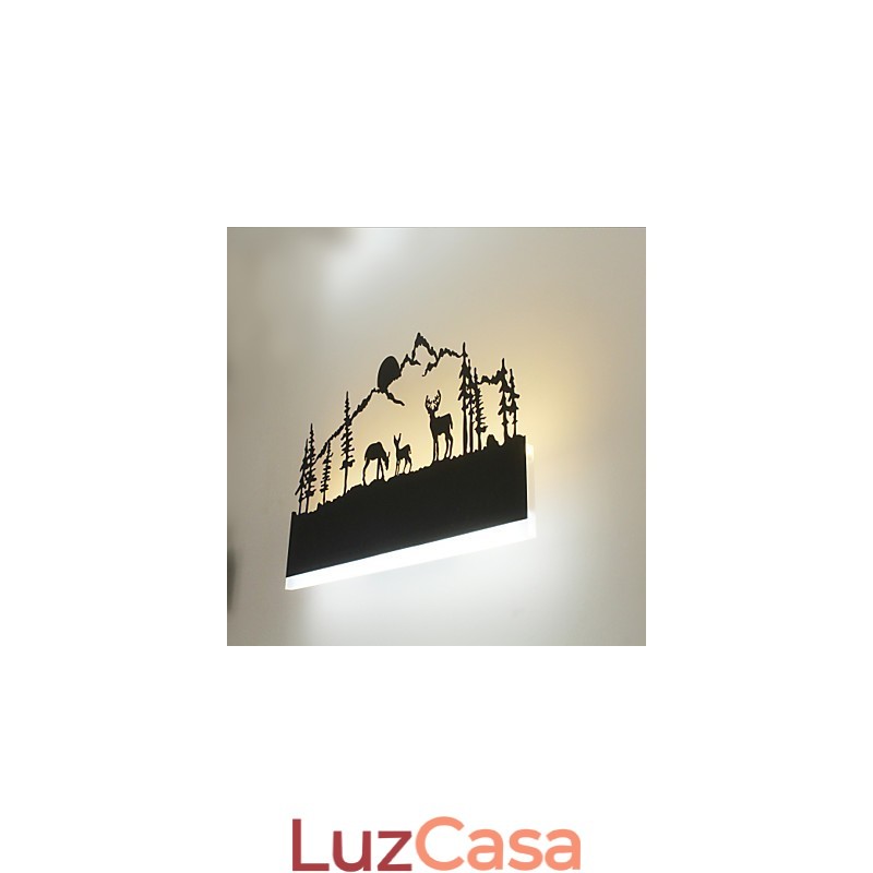 Recurso integrado para arandelas de parede com luz ambiente