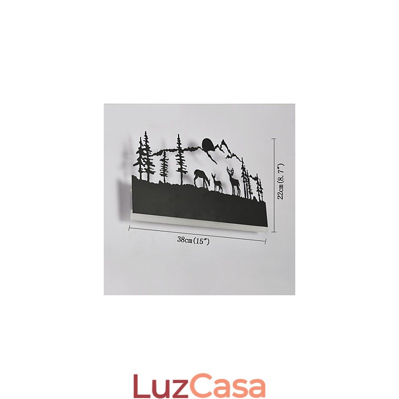 Recurso integrado para arandelas de parede com luz ambiente