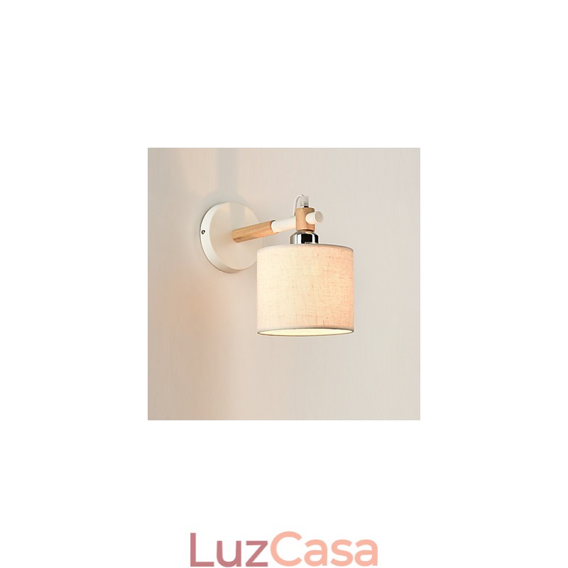 Aplique de parede de tecido moderno e contemporâneo com luz ambiente