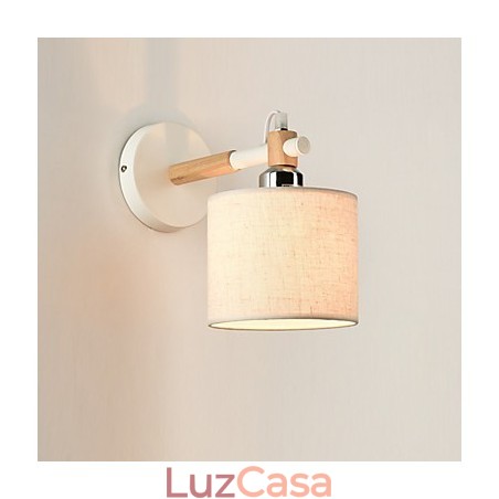 Aplique de parede de tecido moderno e contemporâneo com luz ambiente