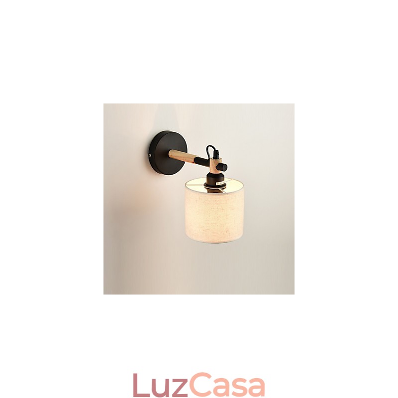 Aplique de parede de tecido moderno e contemporâneo com luz ambiente