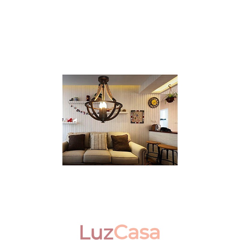 American Ceiling Retro Corda Simples Luminária