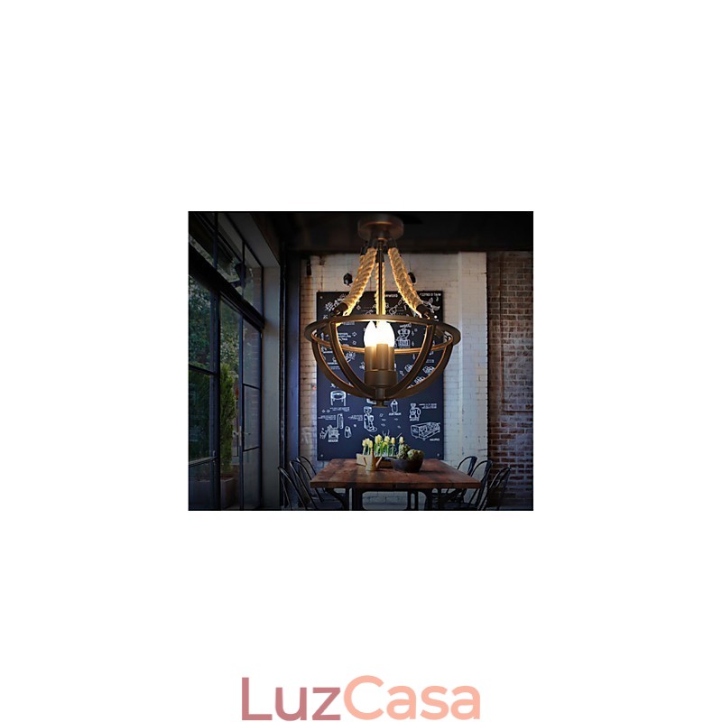 American Ceiling Retro Corda Simples Luminária