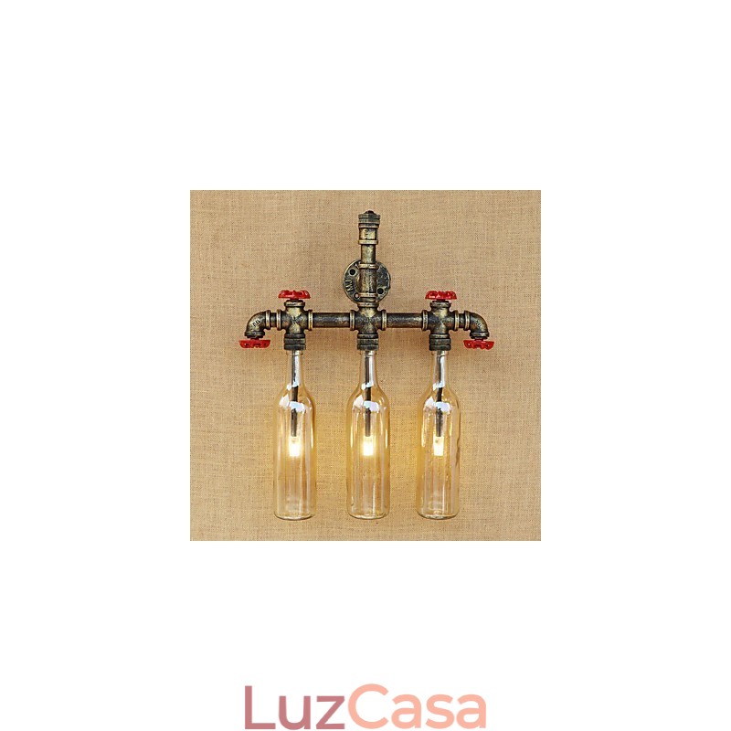 Vintage Country Antique Bronze Feature Arandelas de parede com luz ambiente Luminária de parede