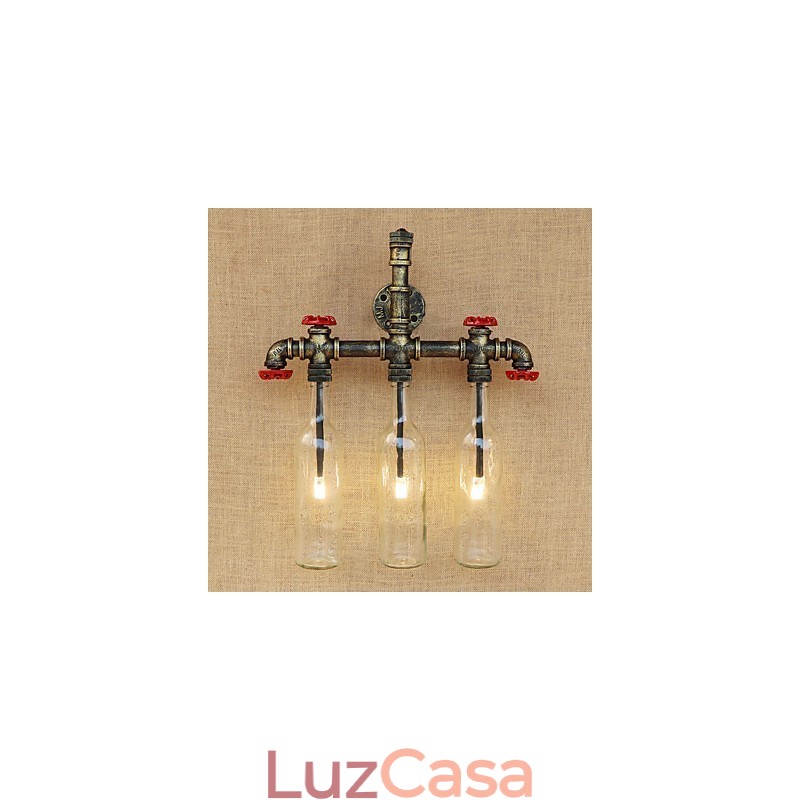 Vintage Country Antique Bronze Feature Arandelas de parede com luz ambiente Luminária de parede