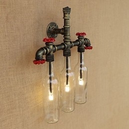 Vintage Country Antique Bronze Feature Arandelas de parede com luz ambiente Luminária de parede