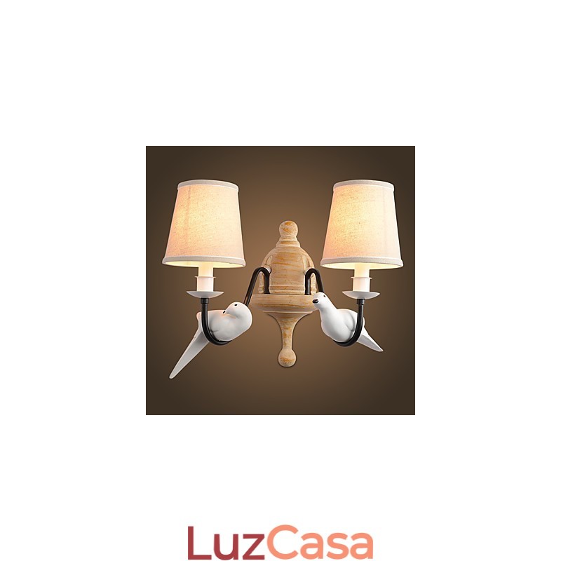 Rústico Lodge Simples Vintage Pintura Característica Luz Ambiente Arandelas de Parede Luz de Parede