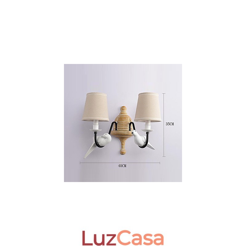 Rústico Lodge Simples Vintage Pintura Característica Luz Ambiente Arandelas de Parede Luz de Parede