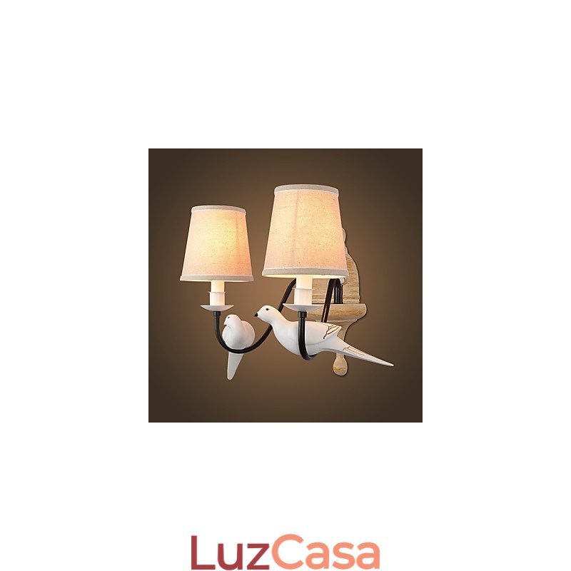 Rústico Lodge Simples Vintage Pintura Característica Luz Ambiente Arandelas de Parede Luz de Parede