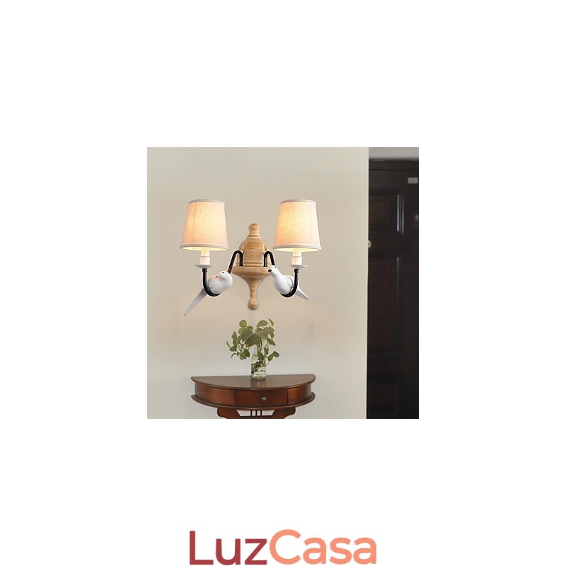 Rústico Lodge Simples Vintage Pintura Característica Luz Ambiente Arandelas de Parede Luz de Parede