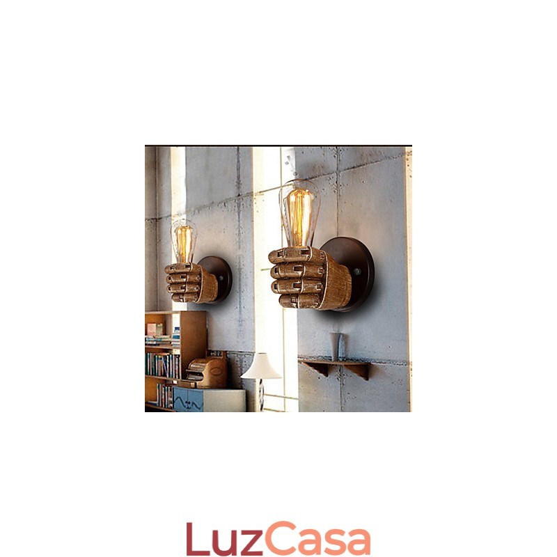 Luminária de parede industrial loft Cafe Luminária de parede de resina Lodge Antique Vintage Retro Pintura Recurso para estilo mini Arandelas de parede de luz ambiente Luminária de parede