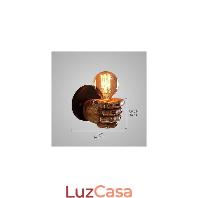 Luminária de parede industrial loft Cafe Luminária de parede de resina Lodge Antique Vintage Retro Pintura Recurso para estilo mini Arandelas de parede de luz ambiente Luminária de parede