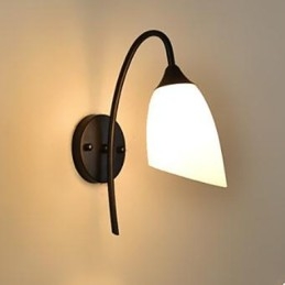 Luminária de parede simples americana preta para quarto, luminária de cabeceira para pesca