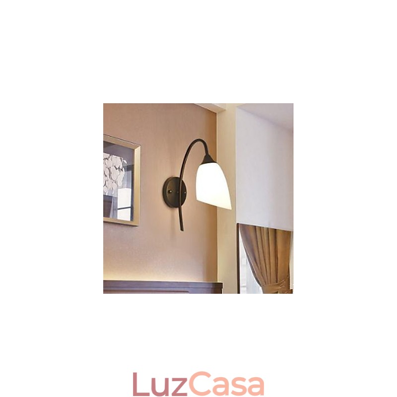 Luminária de parede simples americana preta para quarto, luminária de cabeceira para pesca