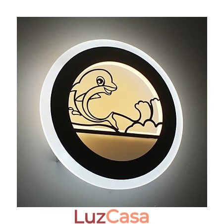 Luminária de parede moderna e minimalista para quarto, luminária de cabeceira criativa para crianças, luminária de parede com personalidade, lâmpada de escada acrílica