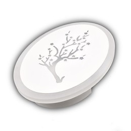 Plum Carved Acrylic Scrub Wall Light Lâmpada de cabeceira redonda Luzes de corredor Branco quente AC220V