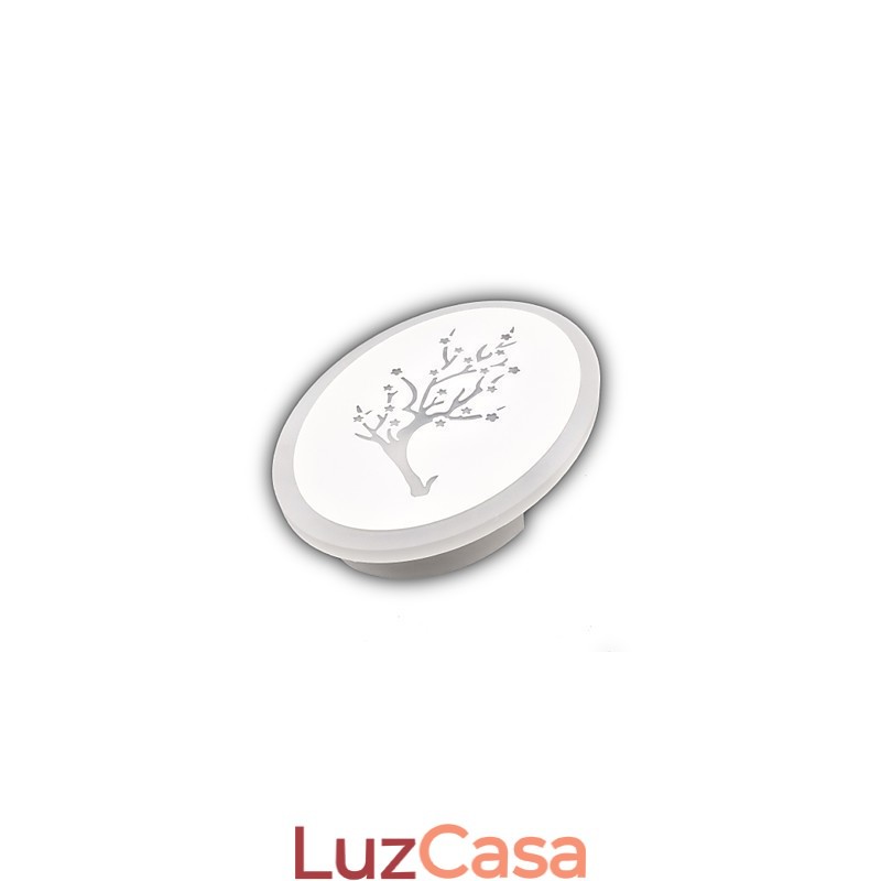 Plum Carved Acrylic Scrub Wall Light Lâmpada de cabeceira redonda Luzes de corredor Branco quente AC220V