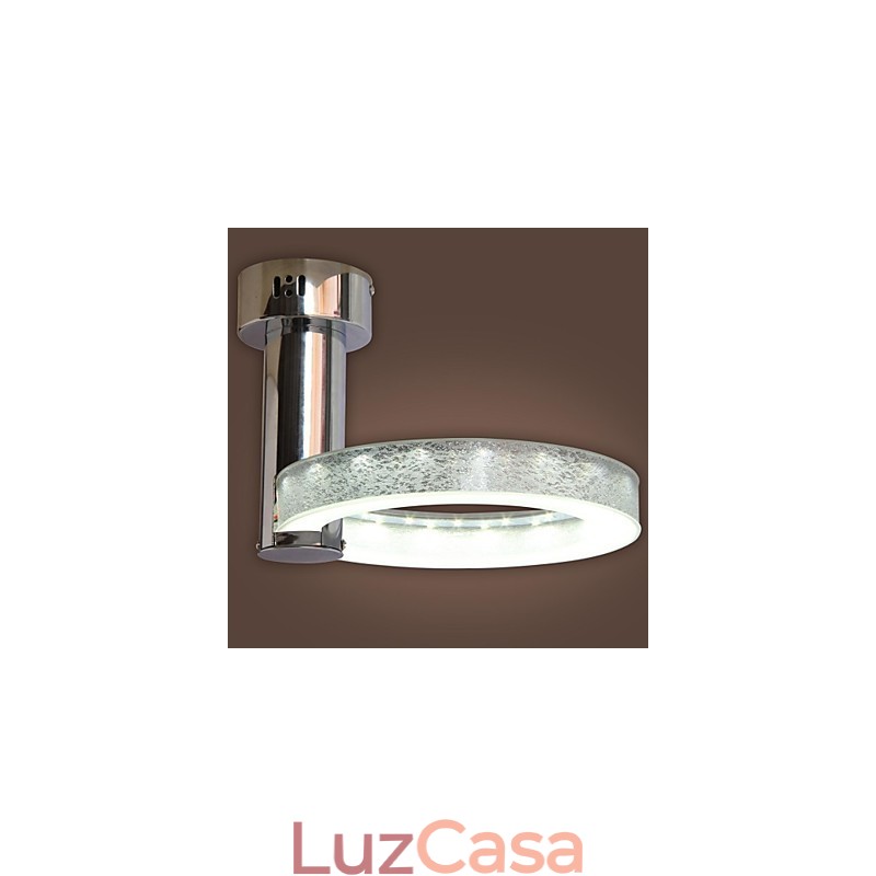 Lustre de acrílico prateado (acabamento cromado)