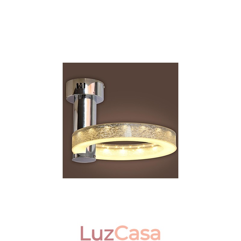 Lustre de acrílico prateado (acabamento cromado)