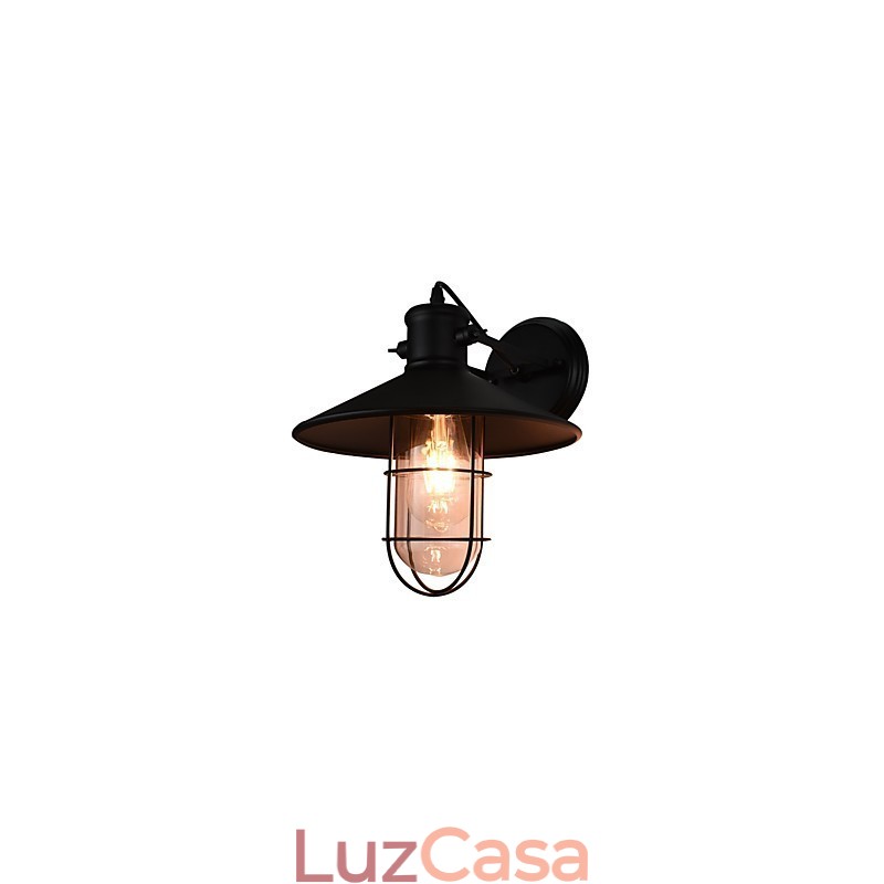 Luminária de parede Arandelas de parede Luminária de parede Lâmpada sabre de luz preta muda na parede
