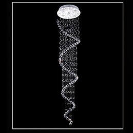 Lustre de cristal pendente, iluminação, 5 luzes, prata, canpoy, transparente, k9, cristal, hélice, teto, lâmpadas