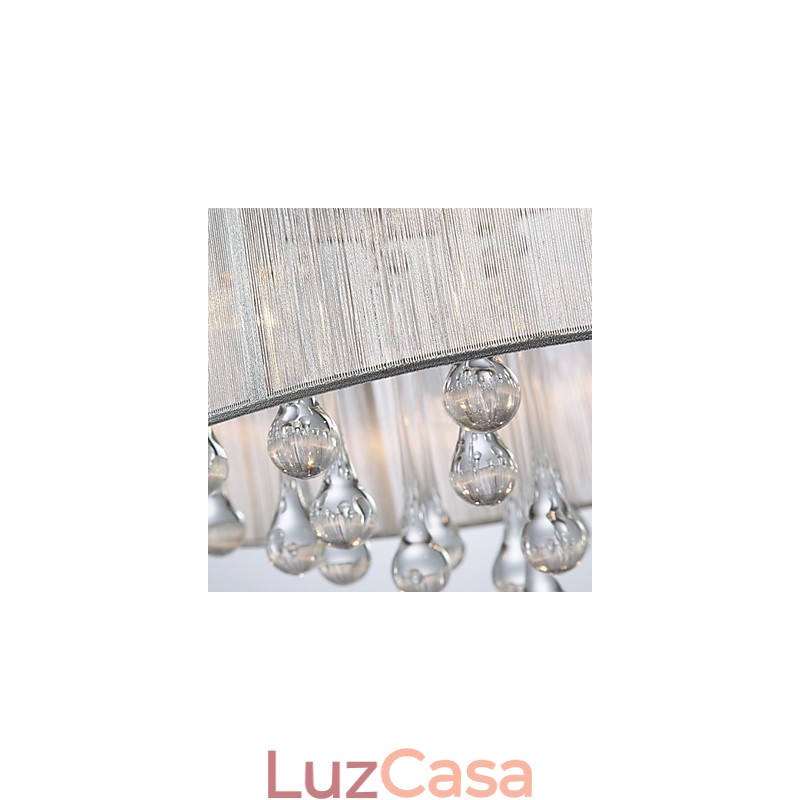 Luminária de Teto Moderna Cristal 4 Luzes
