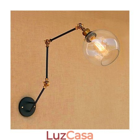 Recurso cromado rústico para luz ambiente de braço oscilante, luzes de braço oscilante, luz de parede Recurso cromado rústico para luz ambiente de braço oscilante, luzes de braço oscilante, luz de parede