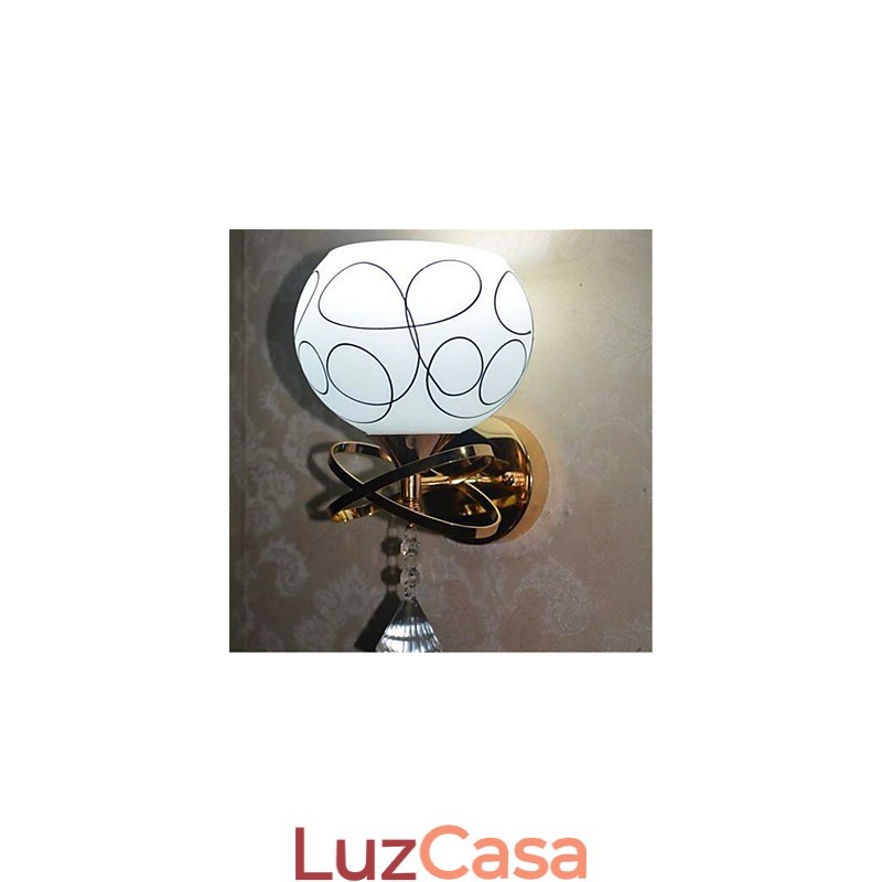 Lâmpada de cabeceira de quarto de hotel Lâmpada de parede de vidro minimalista moderna