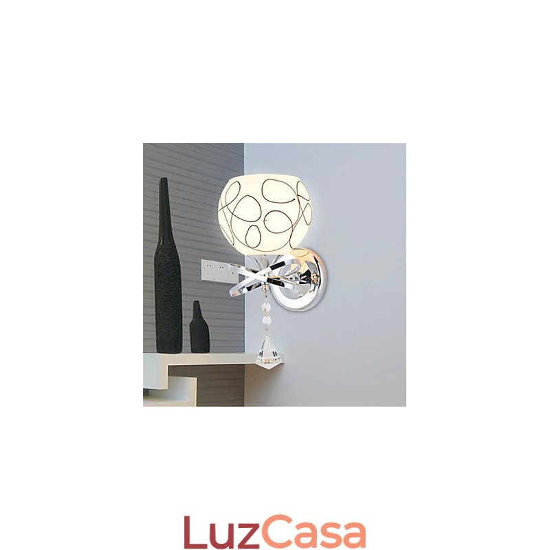 Lâmpada de cabeceira de quarto de hotel Lâmpada de parede de vidro minimalista moderna