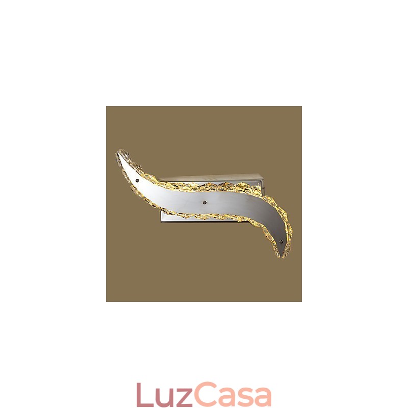 Pintura moderna contemporânea integrada para arandelas de parede de luz ambiente de cristal