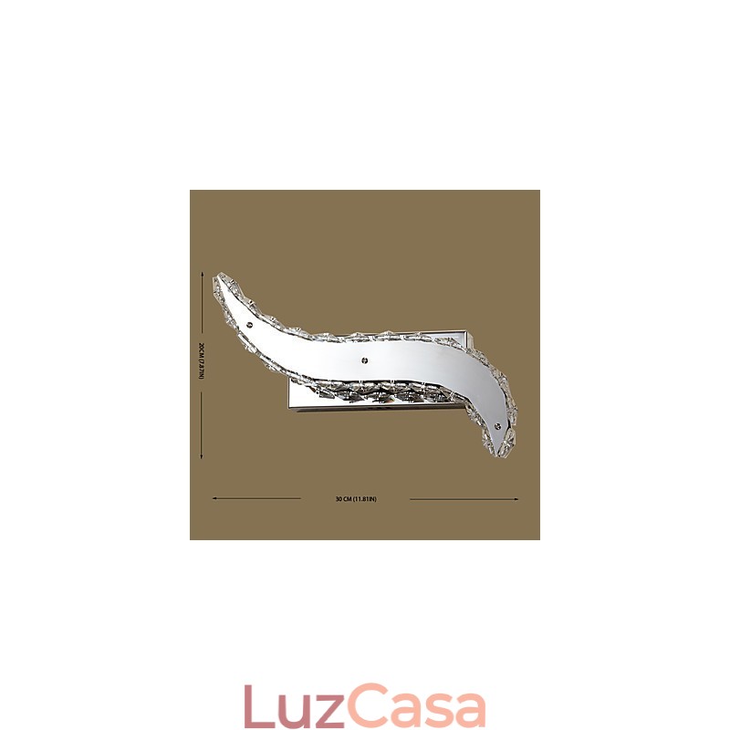 Pintura moderna contemporânea integrada para arandelas de parede de luz ambiente de cristal