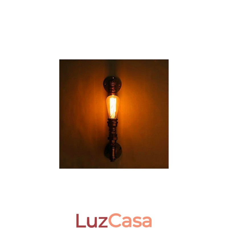 American Retro Loft Industrial Corredor de Água Escadas Personalidade Criativa Restaurante Bar Luminária de Parede de Ferro de Cabeça Única