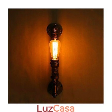 American Retro Loft Industrial Corredor de Água Escadas Personalidade Criativa Restaurante Bar Luminária de Parede de Ferro de Cabeça Única