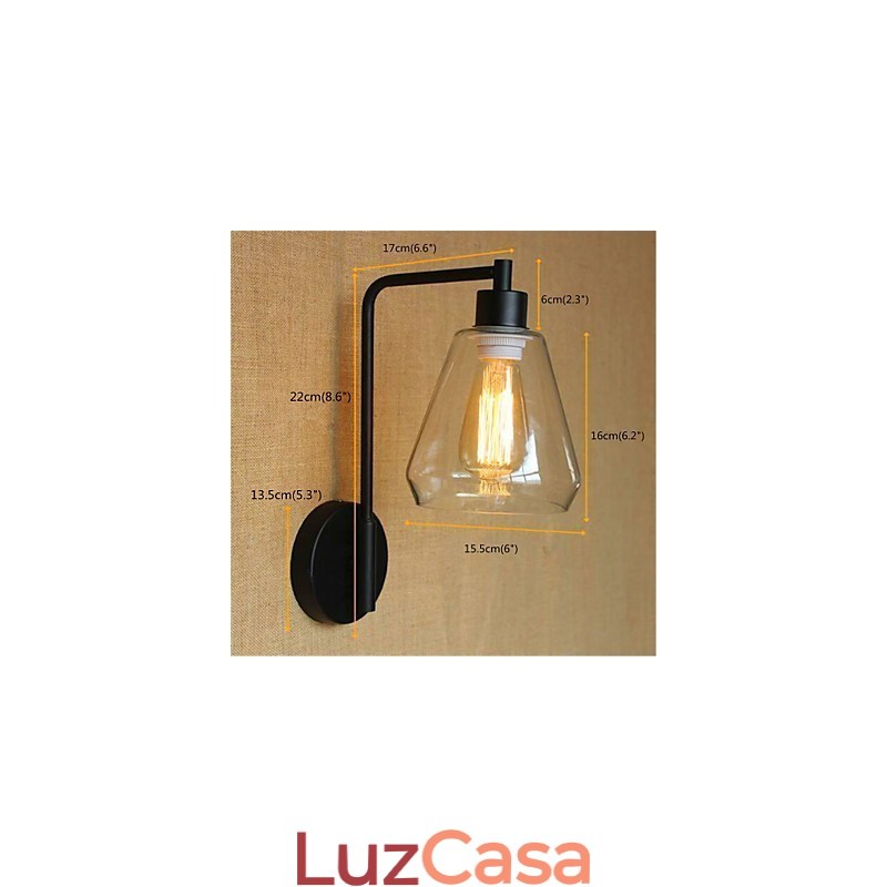 Recurso de acabamento em óxido preto rústico para braço articulado para luz ambiente