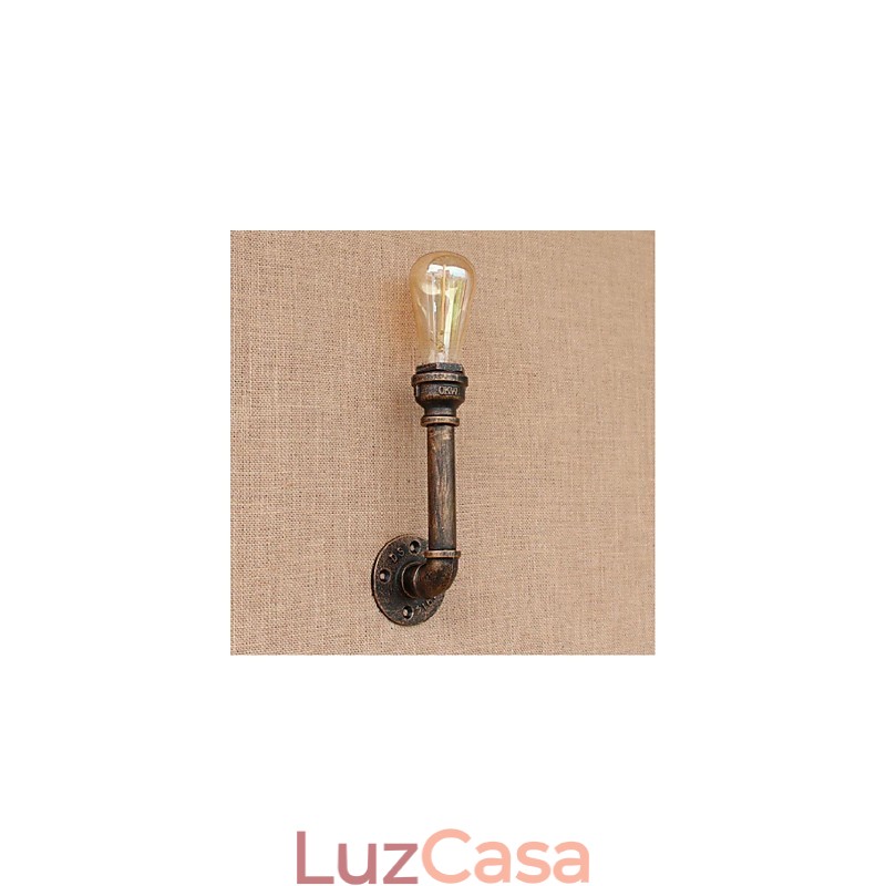 Nostalgia Simple Water Pipe Decorativo Pequeno Luminária de Parede Luz de Parede