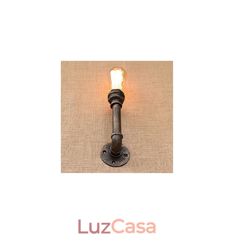 Nostalgia Simple Water Pipe Decorativo Pequeno Luminária de Parede Luz de Parede