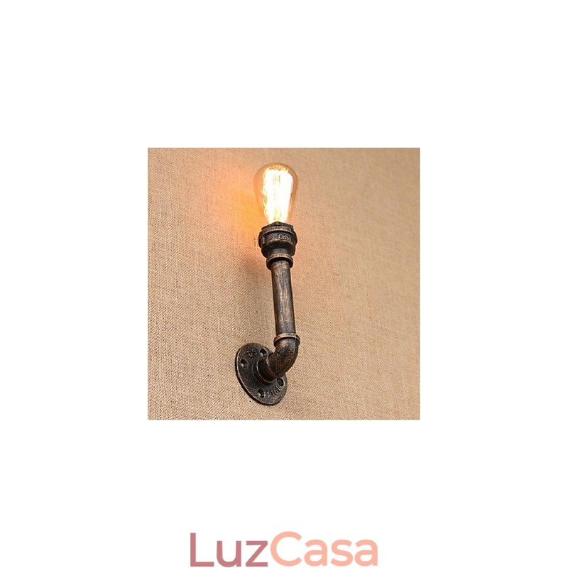 Nostalgia Simple Water Pipe Decorativo Pequeno Luminária de Parede Luz de Parede