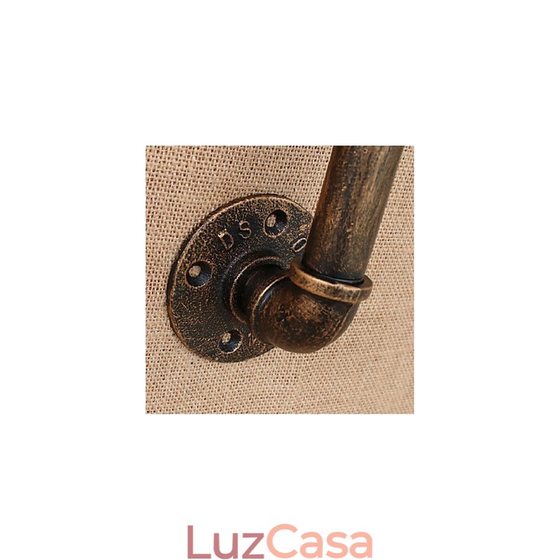 Nostalgia Simple Water Pipe Decorativo Pequeno Luminária de Parede Luz de Parede