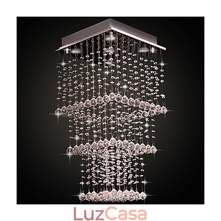 Moderno Contemporâneo Cristal Metal Galvanizado Montagem Embutida Moderno Contemporâneo Cristal Metal Galvanizado Montagem Embutida