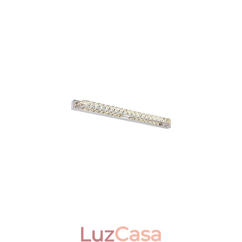 Lâmpada de espelho longa de alta qualidade, luzes de banheiro, metal e cristal, luz de parede