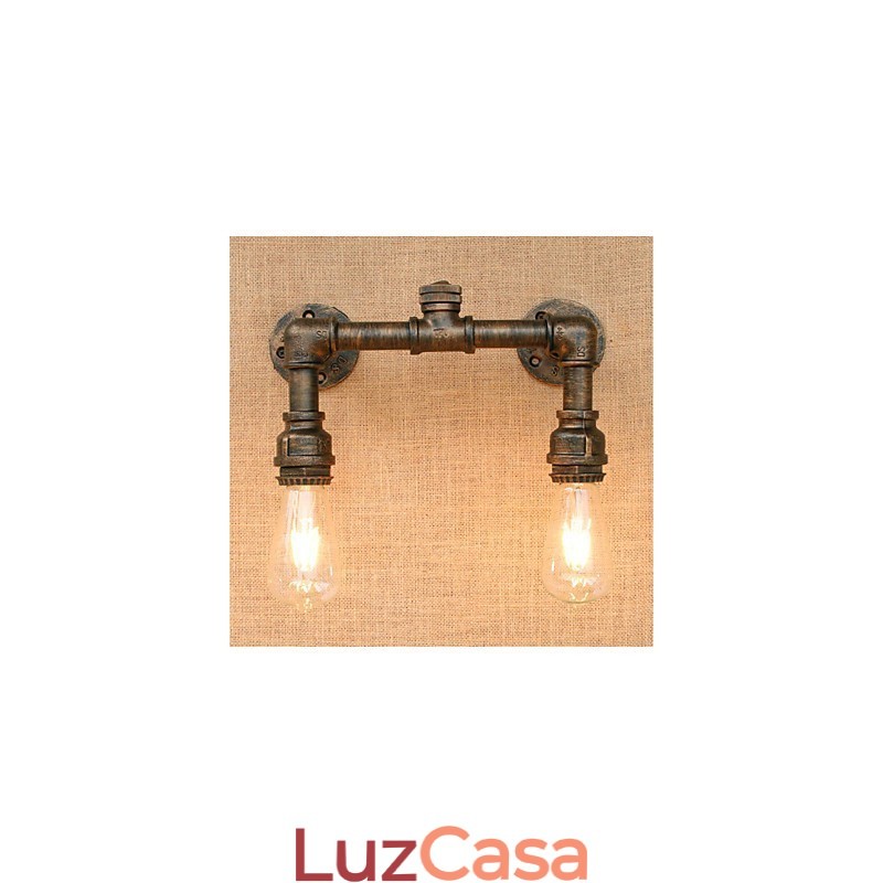 Pintura rústica de chalé country para arandelas de parede com luz ambiente