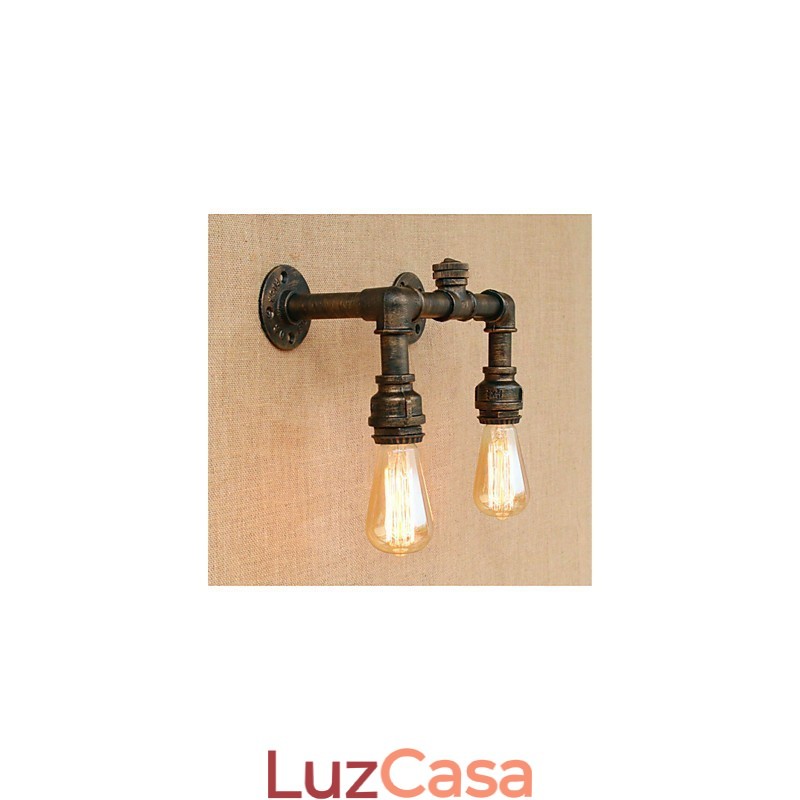 Pintura rústica de chalé country para arandelas de parede com luz ambiente