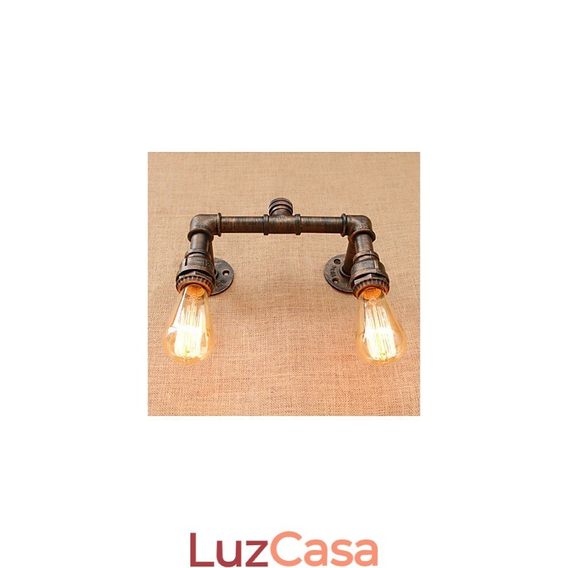 Pintura rústica de chalé country para arandelas de parede com luz ambiente
