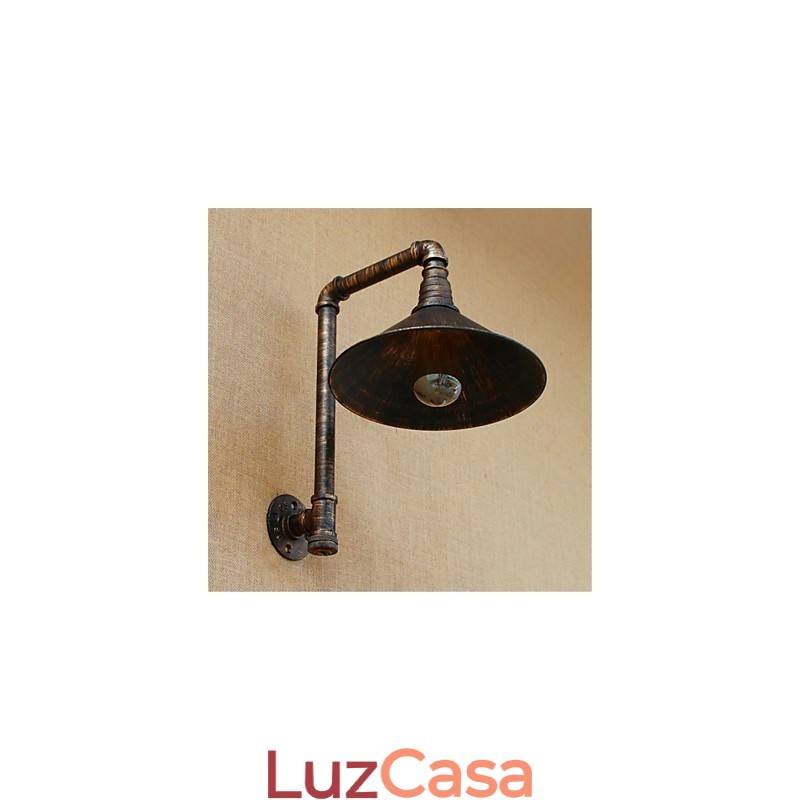 Luminária de parede rústica estilo country antique brass para iluminação ambiente