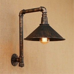 Luminária de parede rústica estilo country antique brass para iluminação ambiente