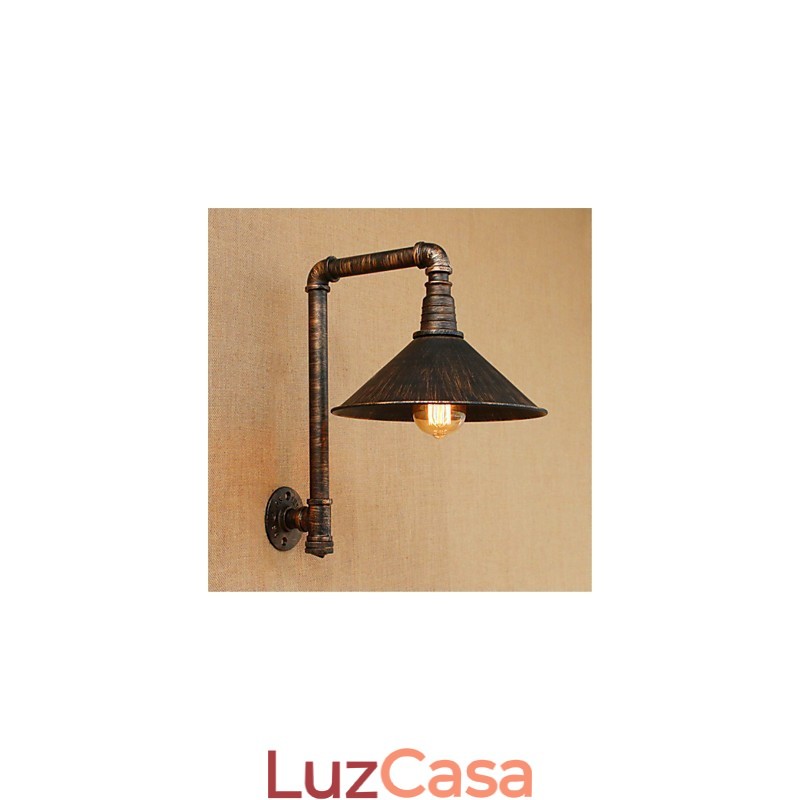 Luminária de parede rústica estilo country antique brass para iluminação ambiente