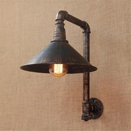 Luminária de parede rústica estilo country antique brass para iluminação ambiente