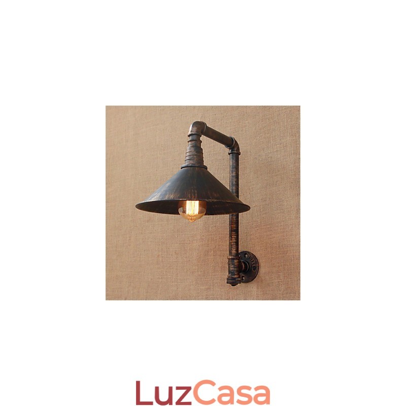 Luminária de parede rústica estilo country antique brass para iluminação ambiente