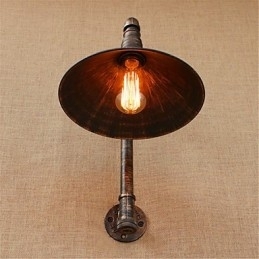 Luminária de parede rústica estilo country antique brass para iluminação ambiente