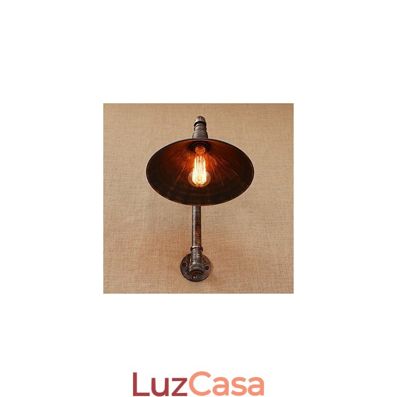 Luminária de parede rústica estilo country antique brass para iluminação ambiente
